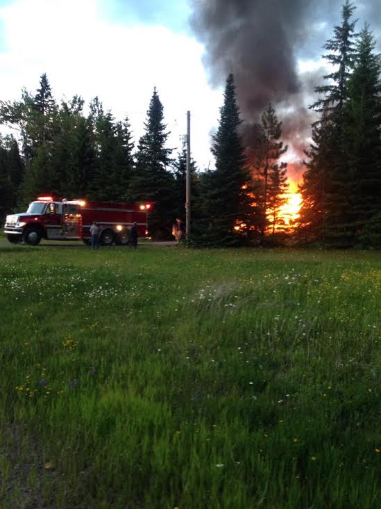 Fire east of Matheson