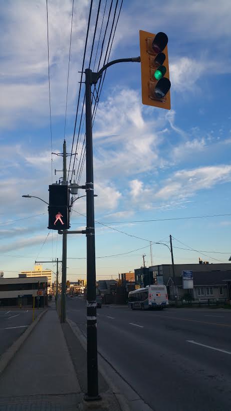 Pedestrians are getting more time to cross Algonquin as a council initiative goes into effect