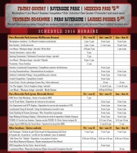 Lumberjack Fest Schedule