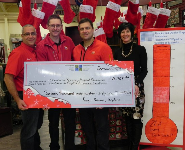 Big Donation to the Timmins and District Hospital Foundation