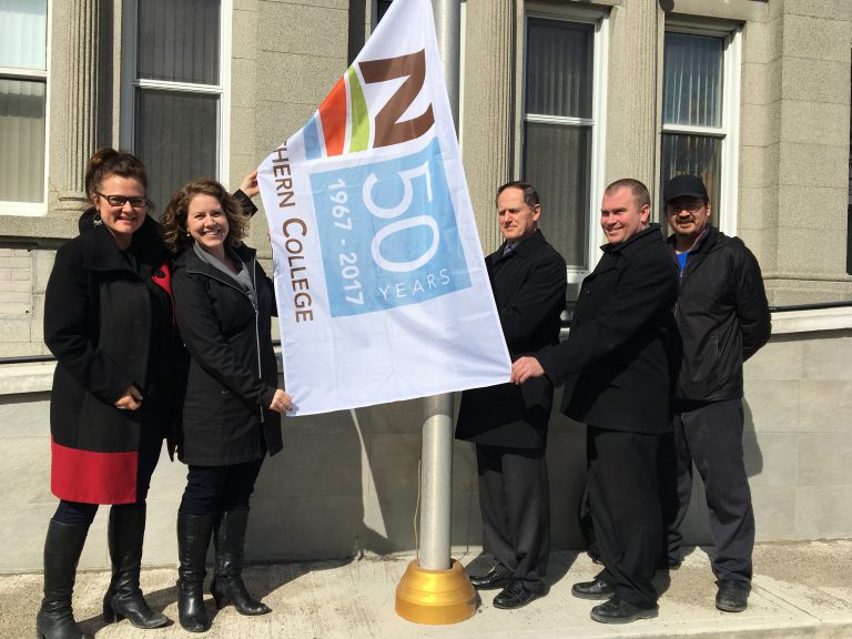 Northern College Raises its Flag Downtown
