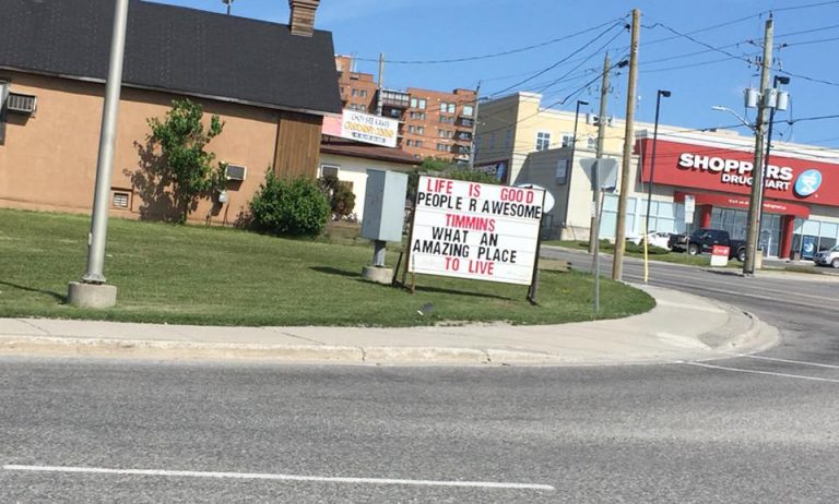 Billboard Spreads Positive Messages Around Timmins