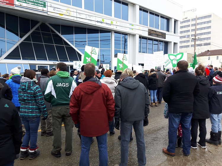 francophones rally for restoration of provincial services and promised university