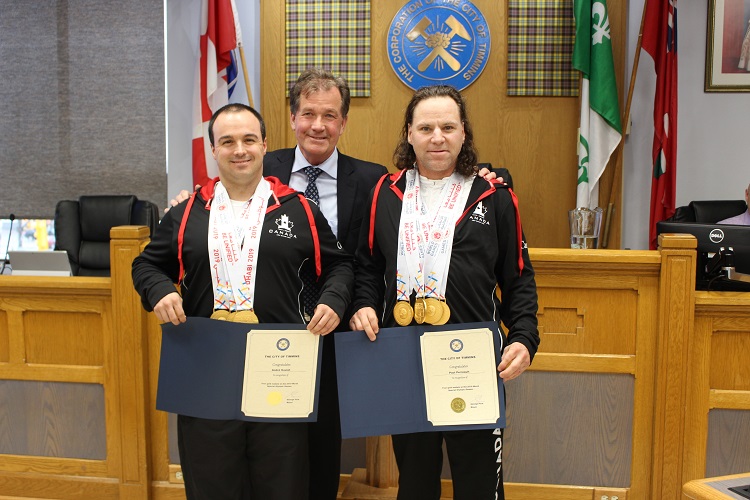 Special Olympics powerlifters congratulated by Timmins Council