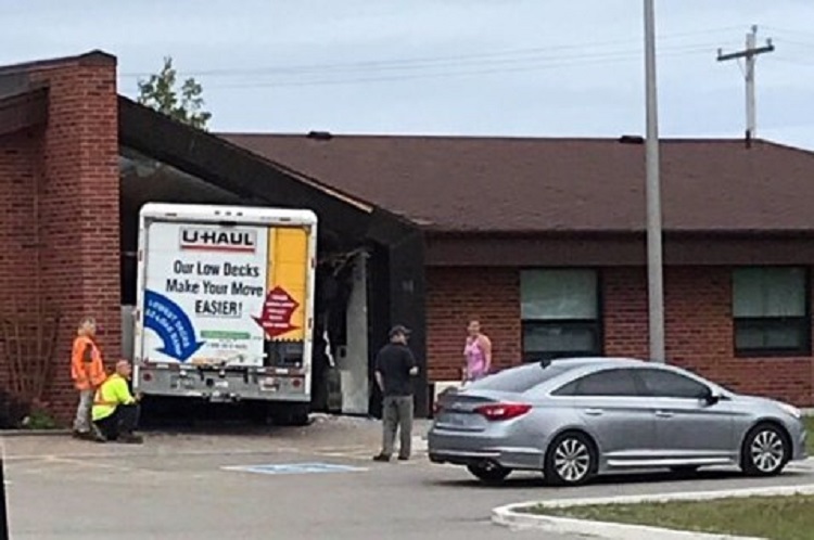 *BREAKING NEWS* U-Haul truck drives into Cochrane OPP building *UPDATE at 10:30pm*