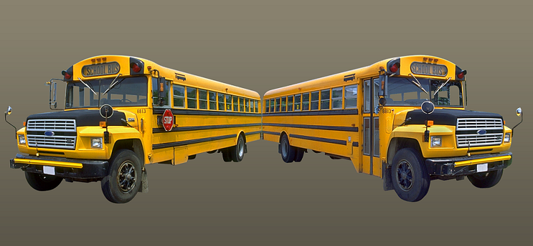 What the flashing red lights and stop arm on a school bus mean to drivers