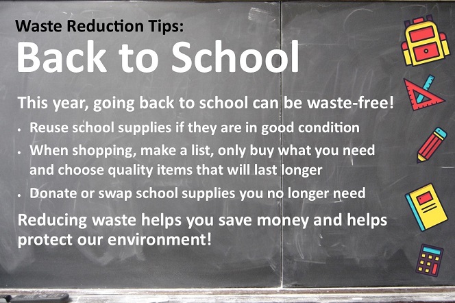 Reducing waste at back-to-school time