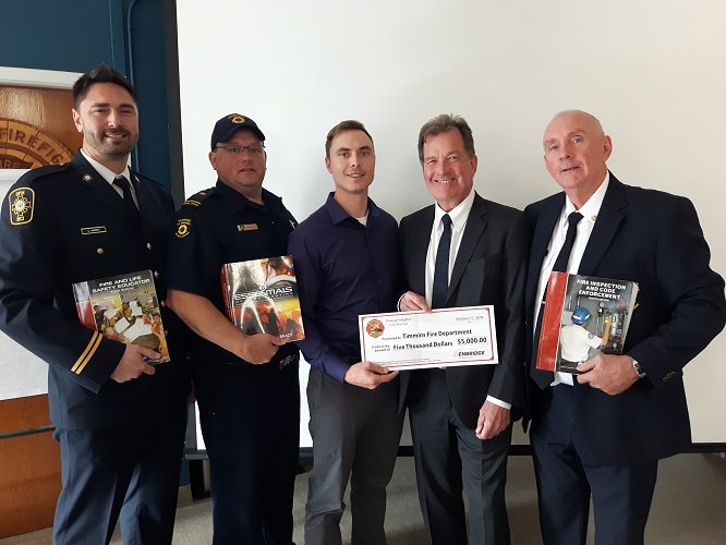 Natural gas provider gives training money to Timmins Fire Dept.