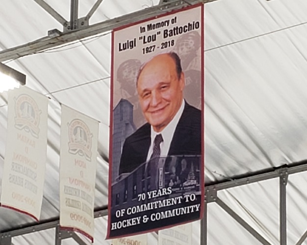 Banner at Mac dedicated to ‘Mr. Schumacher’ a.k.a ‘Mr. Hockey’