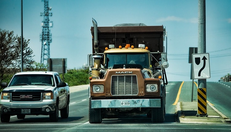 Heavy trucks restricted to the curb lane from Porcupine past Canadian Tire