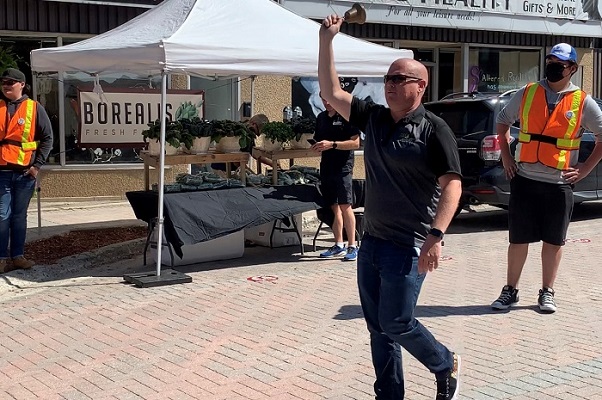 Bell ringing heralds the opening of the Downtown Timmins Urban Market