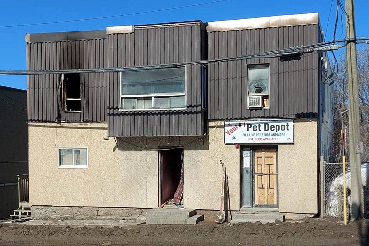 Fire at former Timmins Steam Bath