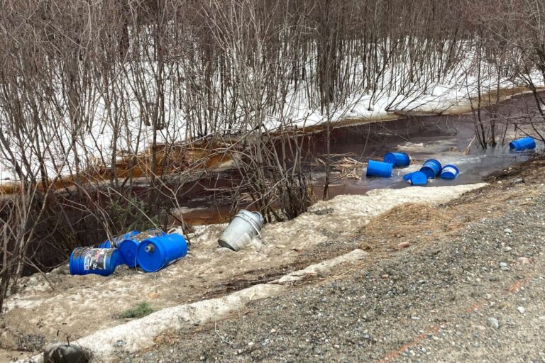 MNR is looking for the culprit who dumped synthetic oil products on Malette Rd.