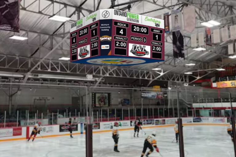 Time to welcome new clock and scoreboard at the McIntyre Arena