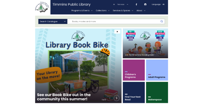 New, user-friendly website offers more from the Timmins Public Library